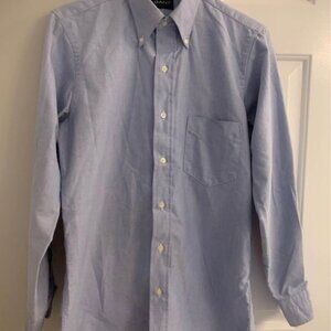 Boys Size 14 1/2 - 32 Light Blue Button Down Gant Dress Shirt